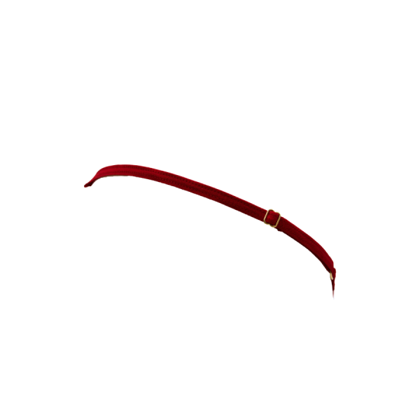 String rouge avec bijou perle & strass dorés 